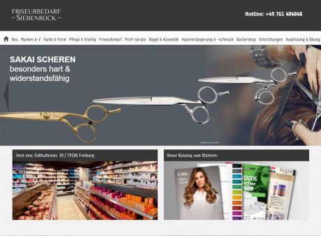 Screenshot Siebenrock Friseurbedarf