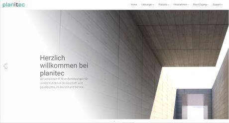 Screenshot planitec GmbH