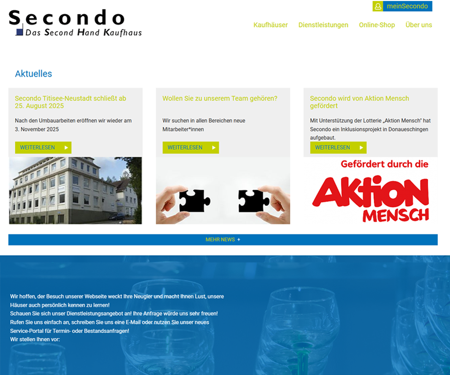 Secondo vor der Optimierung